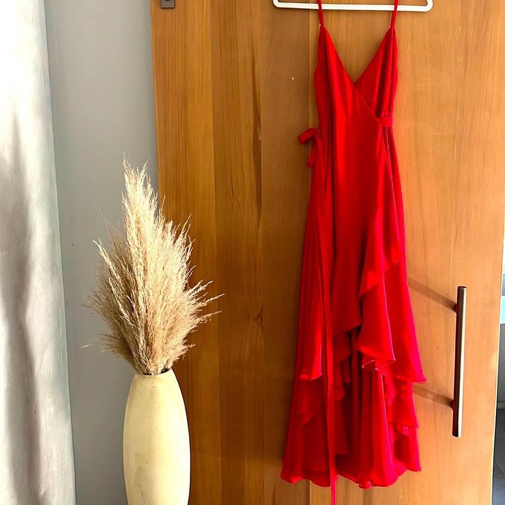 Fame Partner - Red Wrap Dress - Size 4